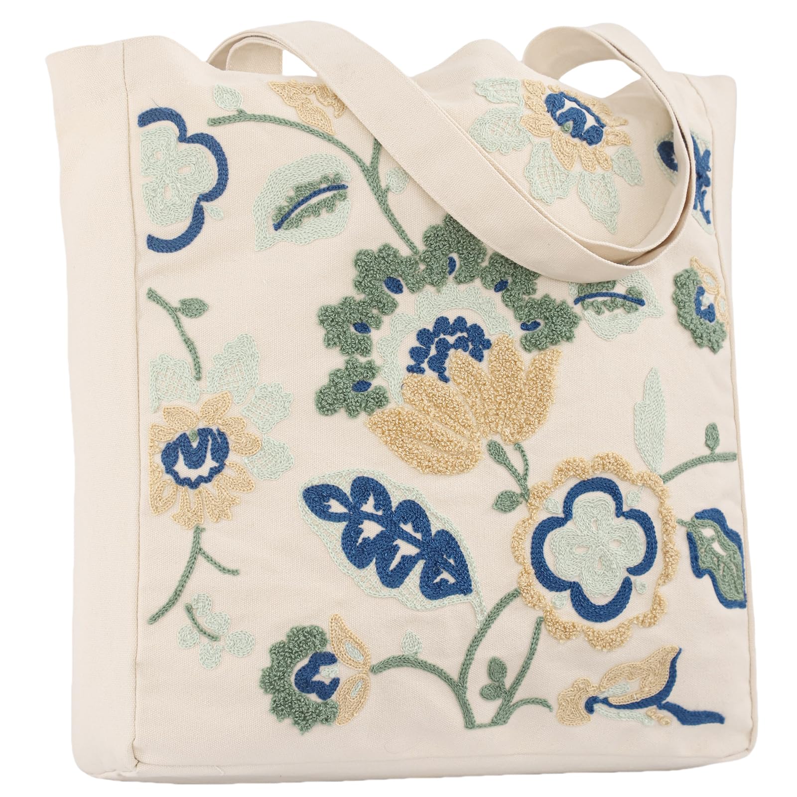 Daware Tote Bag for Women Blue Dragon Floral Shoulder Bag